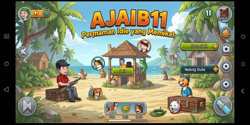 Tampilan gameplay AJAIB11 yang memukau dan menenangkan.