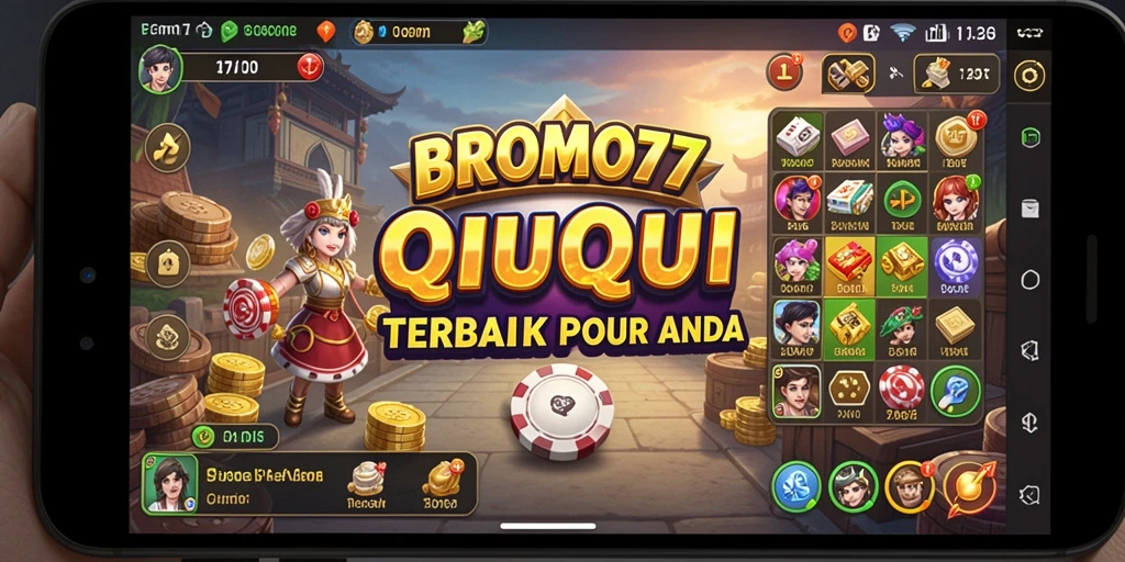 Tangkapan layar utama BROMO77 menampilkan gameplay seru QiuQiu.