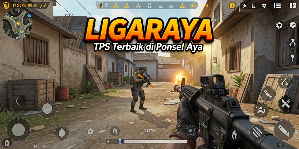 Tangkapan layar gameplay LIGARAYA yang menampilkan aksi intens.