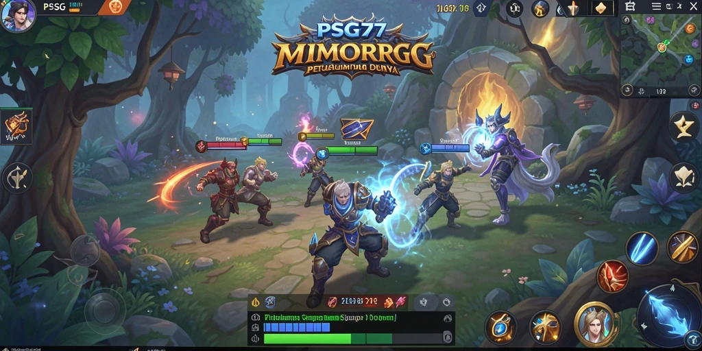 Tangkapan layar gameplay <strong>PSG77</strong> yang memperlihatkan aksi seru di dunia MMORPG.