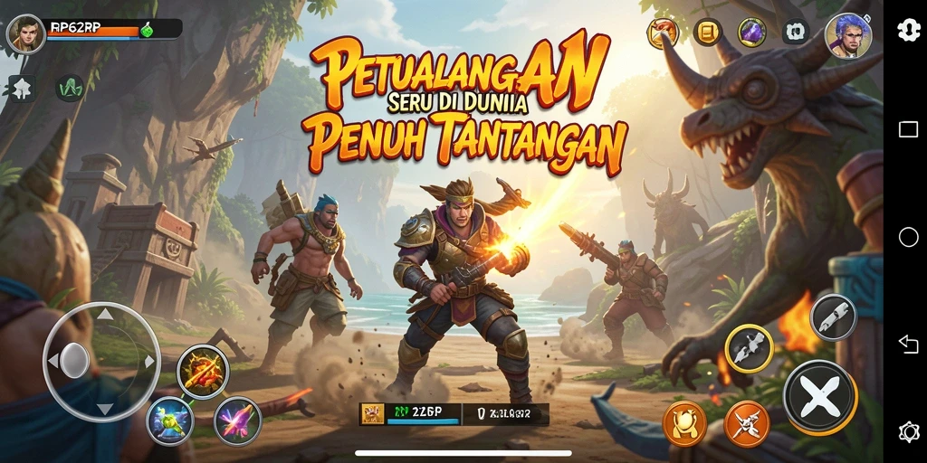 Tangkapan layar gameplay RP62RP yang menunjukkan petualangan seru.