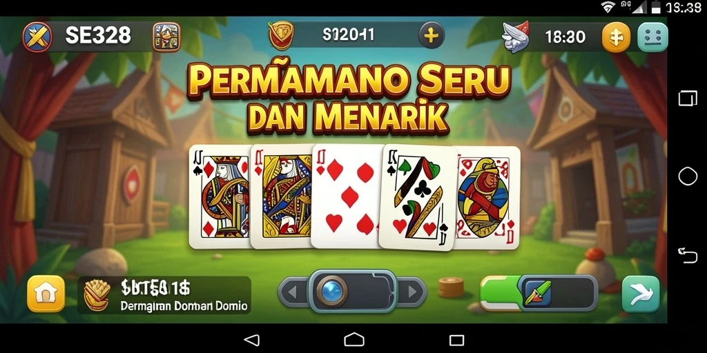 Tampilan gameplay seru di SE328 dengan Domino.