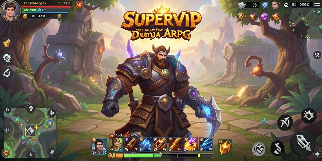 Gameplay seru dengan pertarungan epik di SUPERVIP.