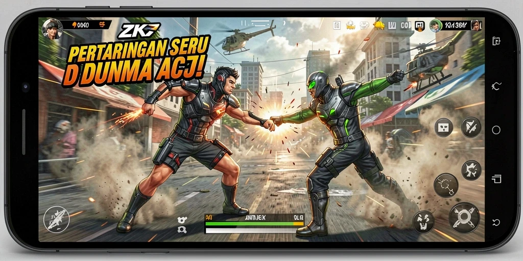 Tampilan Gameplay Seru di ZK7 dengan Pertarungan Aksi Menegangkan